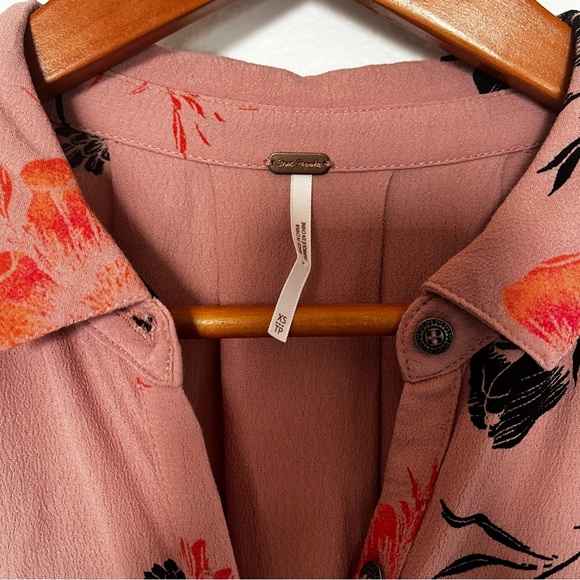 FREE PEOPLE | LENA | FLORAL | BUTTON DOWN | DRESS | SZ XS - Picture 7 of 9